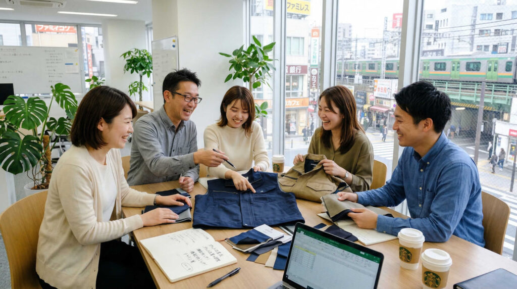 オリジナル作業着でポケット配置をカスタマイズする手順