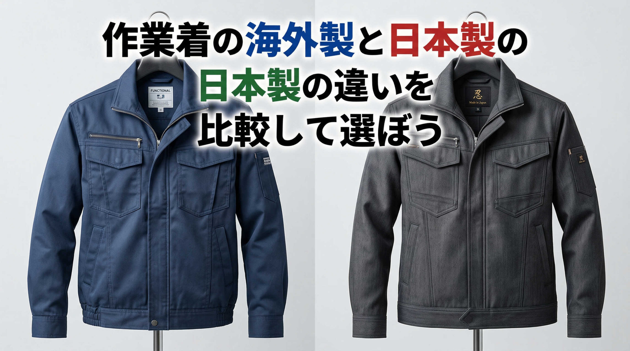 作業着の海外製と日本製の違いを比較して選ぼう